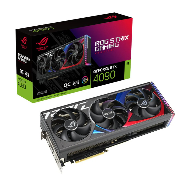 Asus ROG Strix GeForce RTX 4090 OC 24GB GDDR6X Graphics Card - كرت الشاشة